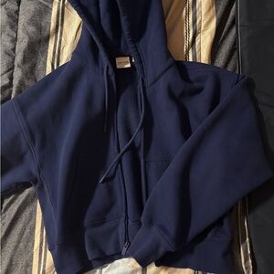 Aritzia Dark Blue Sweatfleece Hoodie